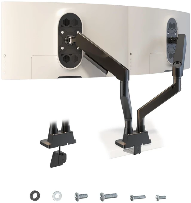 Main image of Dual Monitor Arm fits 17-35 inch Heavy Duty Flat/Curved Monitors