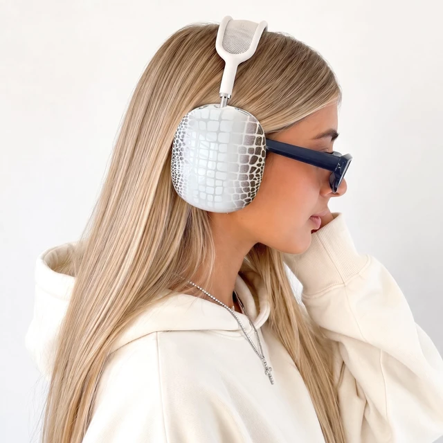 Alt view image 2 of 3 - VELVET CAVIAR Case Cover for AirPods Max 2 & 1 - Cute Protective Headphone Accesssories (Himalayan Croc)