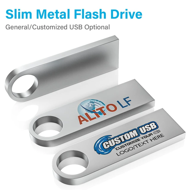 Alt view image 2 of 5 - ABLAZE 8GB Flash Drive 20 Pack, Metal USB 2.0 Thumb Drives with Keychains