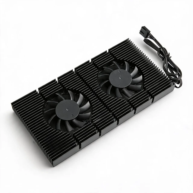 Main image of Pomya GPU Backplate Cooler with Dual 4-Pin 5000RPM Fans, Aluminum Alloy Heatsink for RTX 3090 3080 3070 Graphics Card, Memory Cooling Kit for Vertical Mount