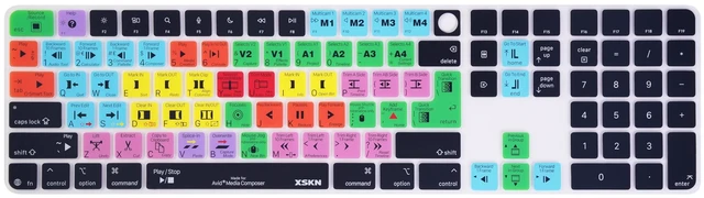 Main image of XSKN Avid Media Composer Shortcut Keyboard Cover for iMac M4 Magic Keyboard with Touch ID and Numeric Keypad A3119