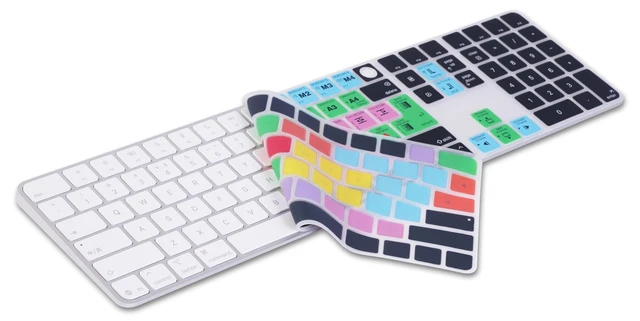 Alt view image 2 of 5 - XSKN Avid Media Composer Shortcut Keyboard Cover for iMac M4 Magic Keyboard with Touch ID and Numeric Keypad A3119