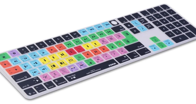 Alt view image 3 of 5 - XSKN Avid Media Composer Shortcut Keyboard Cover for iMac M4 Magic Keyboard with Touch ID and Numeric Keypad A3119