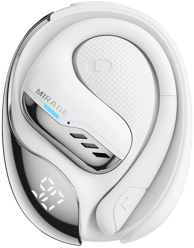 Main image of Transformers Earbuds T55, Bluetooth Wireless Gaming Earbuds with Mic, Open-Back in Ear Earbuds, Low Latency, HiFi Calling, Dual Modes, LED Display (Mirage White)