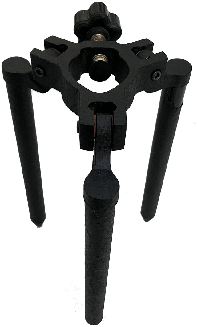 Main image of Mini Prism Tripod, Aluminum 10" Legs Mini Bipod Tripod Accepts Prism Pole Survey Pole OR Surveying Prism & Prism Rod