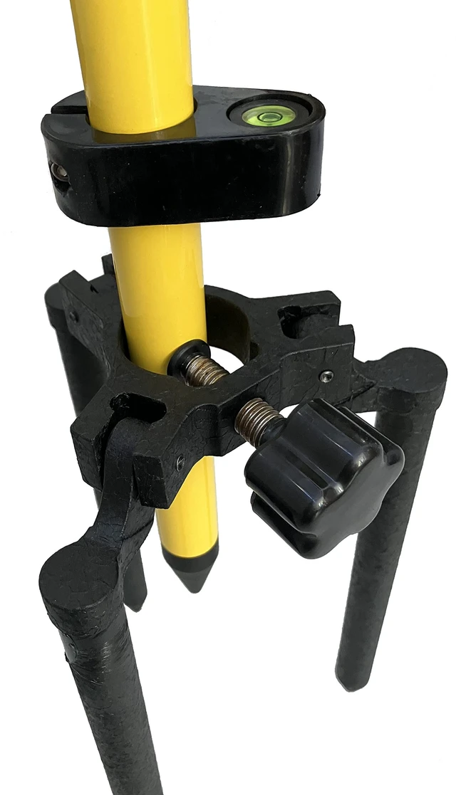 Alt view image 4 of 5 - Mini Prism Tripod, Aluminum 10" Legs Mini Bipod Tripod Accepts Prism Pole Survey Pole OR Surveying Prism & Prism Rod