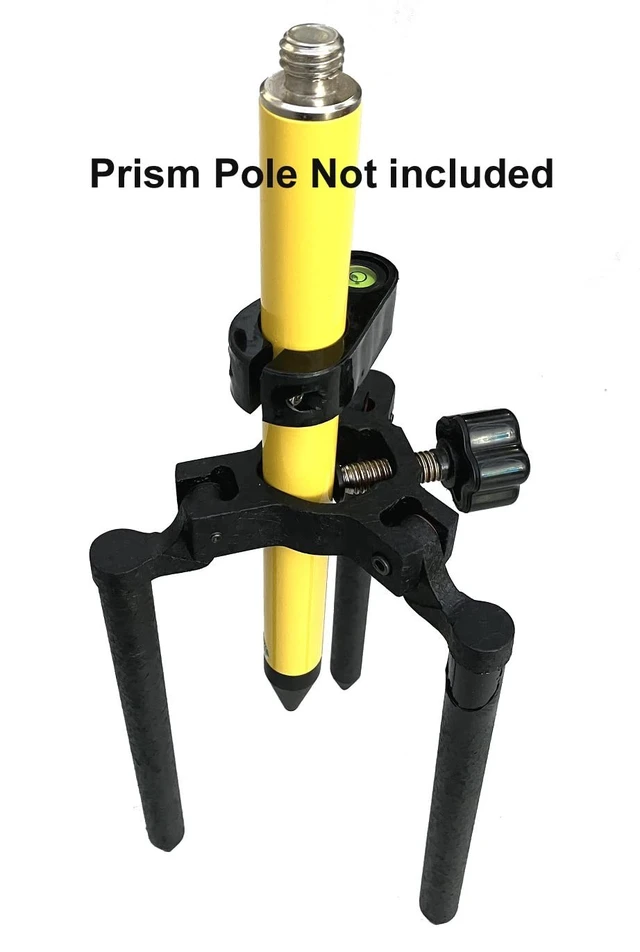 Alt view image 3 of 5 - Mini Prism Tripod, Aluminum 10" Legs Mini Bipod Tripod Accepts Prism Pole Survey Pole OR Surveying Prism & Prism Rod
