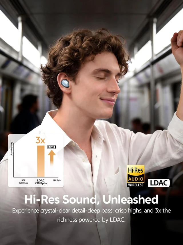 Alt view image 4 of 5 - QCY MeloBuds A30 Al Scene-Adaptive ANC Wireless Earbud