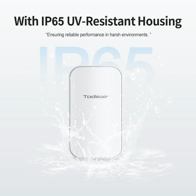 Alt view image 4 of 5 - Wireless Bridge2.4G75Mbps1500 ftPoint to Point WiFi BridgesPlug and PlayHigh-Gain Antenna10/100Mbps LAN Port24V PoE PoweredIP65 Waterproof2PCS