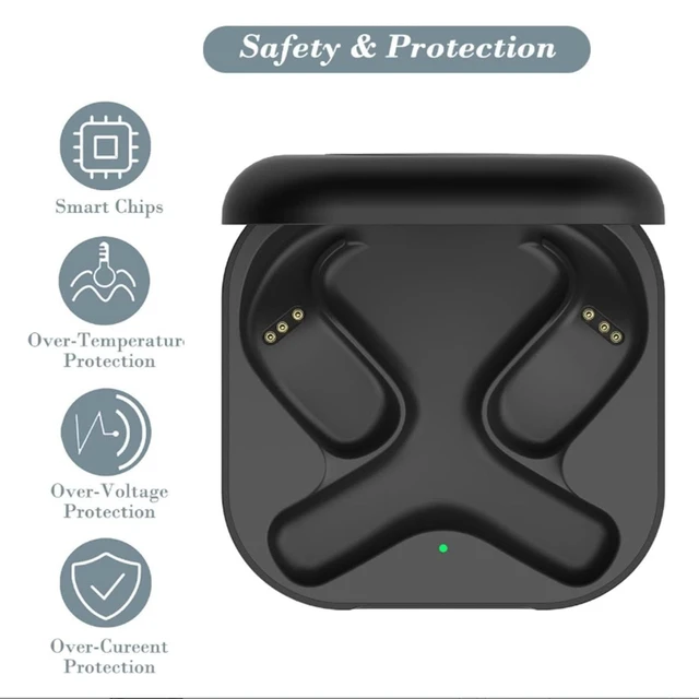 Alt view image 2 of 5 - Denash Charging Case Replacement for T910,ABS Headphones Charging Case with LED Indicator,USB C Earbuds Charger