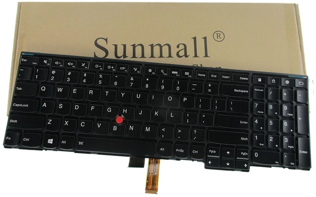Main image of SUNMALL Laptop Keyobard Replacement with Backlit and Pointer Compatible with Lenovo ThinkPad Edge E531 E540 W540 W541 W550 W550S T540 T540P T550 L540 Series Fit P/N 0C45254 Black US Layout