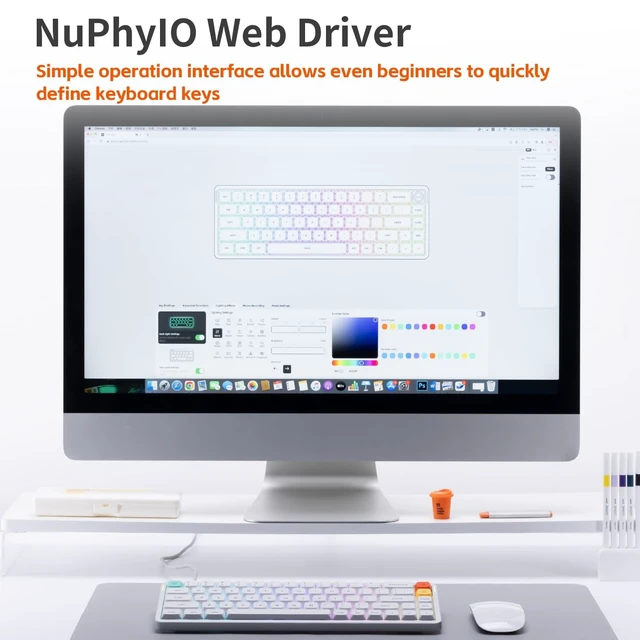 Alt view image 2 of 5 - nuphy Air65 V3 Wireless Mechanical Keyboard with Multifunctional knob