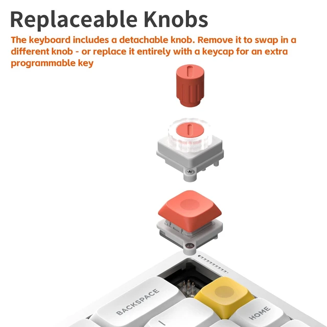 Alt view image 5 of 5 - nuphy Air65 V3 Wireless Mechanical Keyboard with Multifunctional knob