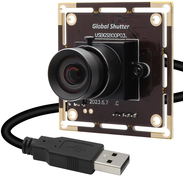 Main image of IFWATER 120fps High Speed Global Shutter USB Camera,800P@120fps 480P@210fps No Distortion Monochrome Lens,UVC Plug and Play for PC Laptop Android Lightburn Robotics 3D Printing Motion Capture