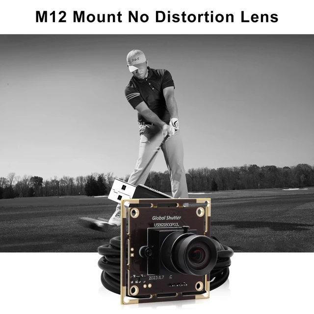 Alt view image 5 of 5 - IFWATER 120fps High Speed Global Shutter USB Camera,800P@120fps 480P@210fps No Distortion Monochrome Lens,UVC Plug and Play for PC Laptop Android Lightburn Robotics 3D Printing Motion Capture