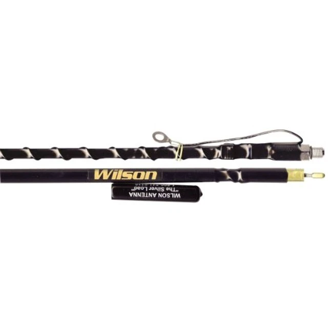 Alt view image 2 of 2 - Wilson Antennas 4FT Silver Load Fiberglass Whip 305-486 Top Loaded CB Antenna with Tunable Tip, AM^^FM Ready, Black
