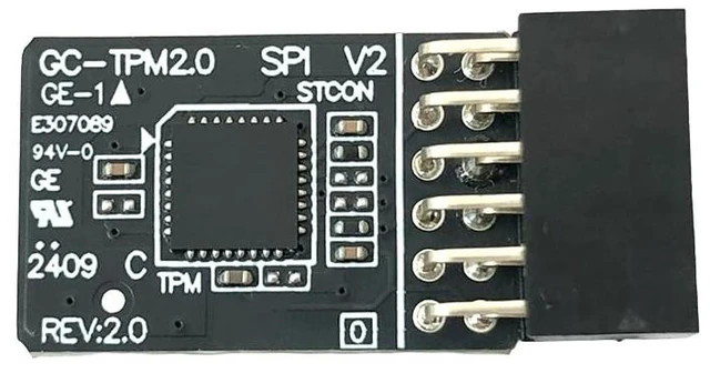 Alt view image 4 of 5 - Zahara PM2.0 SPI V2 TPM Module(12pin-1) SLB9672 for GIGABYTE X870E