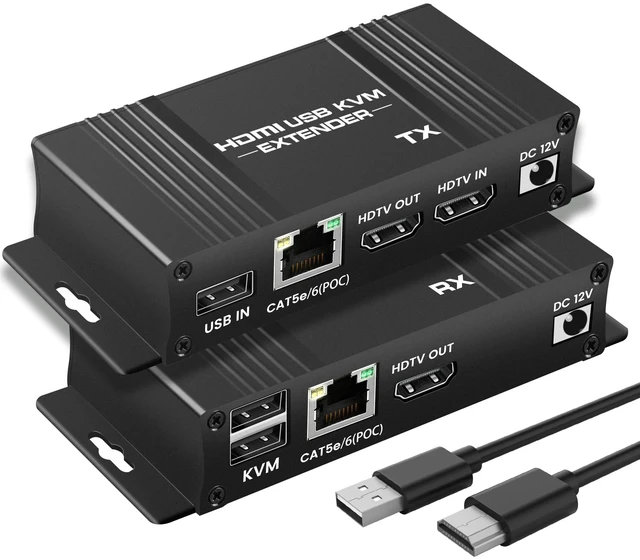 Main image of 164ft/50m HDMI KVM USB Extender Over Cat 5e/6/7