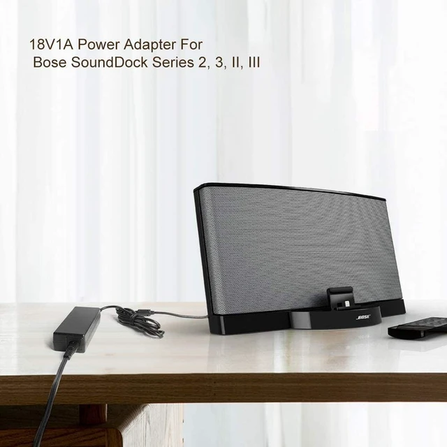 Alt view image 2 of 5 - TAIFU 18V AC Adapter Power Cord for Bose SoundDock Series 2, 3, II, III (ONLY); 310583-1130, 310583-1200 Music System PSC36W-208 Wireless Speaker Power Supply NOT 4-PIN Charger