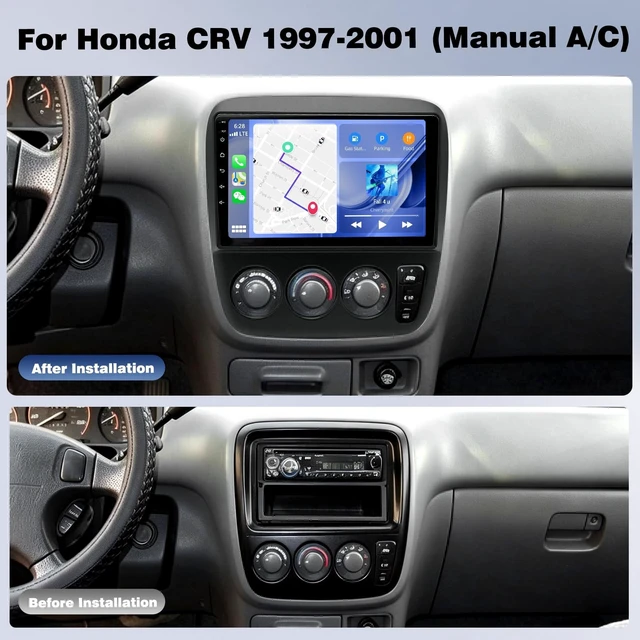 Alt view image 2 of 5 - Upgrcaru 4+64G Car Radio for Honda CRV 1997 1998 1999 2000 2001 Manual A/C