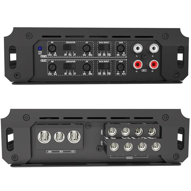 Alt view image 3 of 5 - HOLIGMVTIZ TCE120.4AB Car Amplifiers 4-Channel Full-Range Amplifier, 4 Channel 120W x 4 Class A/B - Powerful and Compact Amp for Speakers in Car Audio System