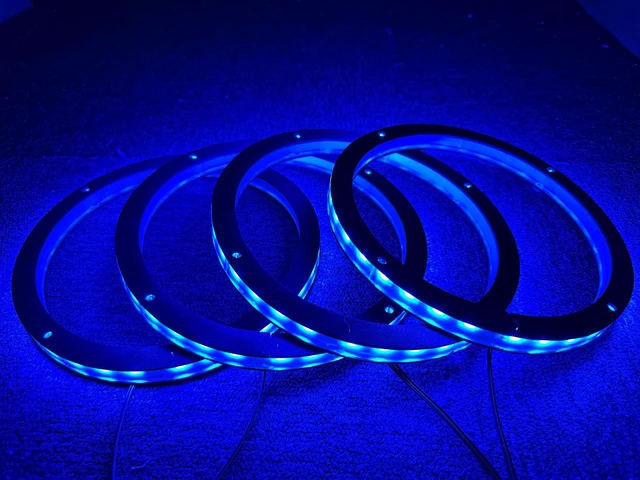 Main image of Sando Tech 4PCS 8'' RGB Changing LED Speaker Lights Car Speaker Rings Spacer Ring Light Kit Multi-Colors Shift Car Coaxial Lights Fit for Car Truck Boat Bluetooth/Remote Ctrl