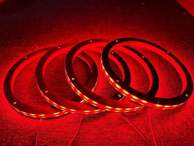 Alt view image 5 of 5 - Sando Tech 4PCS 8'' RGB Changing LED Speaker Lights Car Speaker Rings Spacer Ring Light Kit Multi-Colors Shift Car Coaxial Lights Fit for Car Truck Boat Bluetooth/Remote Ctrl