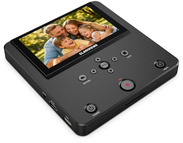 Main image of Clariviews DVR550 VHS to Digital Converter, Standalone HDMI/AV Video Recorder with 5-Inch Screen, Save MP4 to USB, SD Card or External Hard Drive, Wireless Transfer, No PC Required