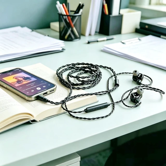 Alt view image 3 of 5 - FAAEAL IEM Upgrade Cable,6N Silver Plated Earphone Replacement Audio Cord,QDC 2Pin in Ear Monitor Cable for KZ ZS10 PRO AS16 ZSN ZSX TRN MT1 3.5mm w/mic (Recessed 2pin 6.5ft) Black