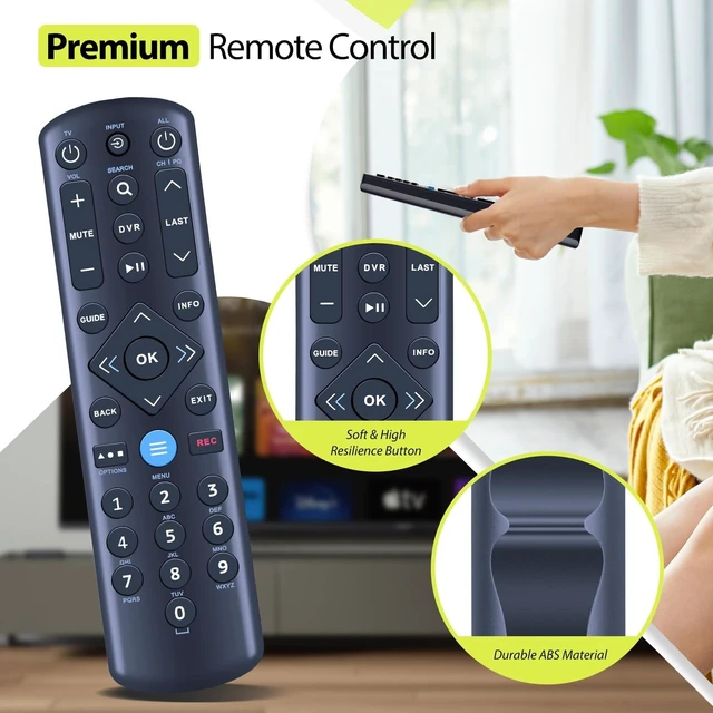 Alt view image 4 of 5 - RYQIF Universal Replacement Remote Control Fits Spectrum Cable Box SR-002-U SR-002-R TX4RD27A MG3-R31160B