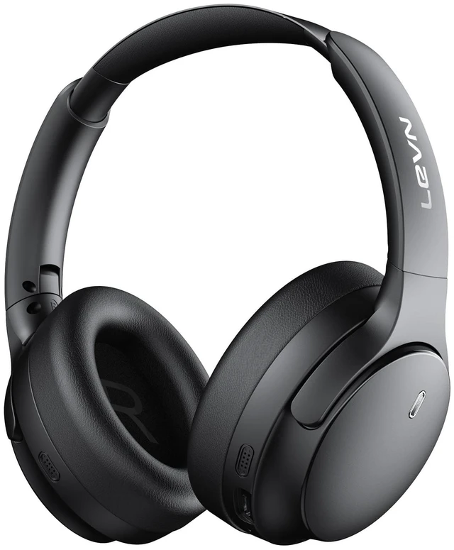 Main image of LEVN Hybrid Active Noise Cancelling Headphones, Wireless Headphones Bluetooth 5.4 with Transparent Mode, Hi-Res Audio, Deep Bass, 70H Playtime Over Ear Bluetooth Headset for Work/Travel/Home/Of