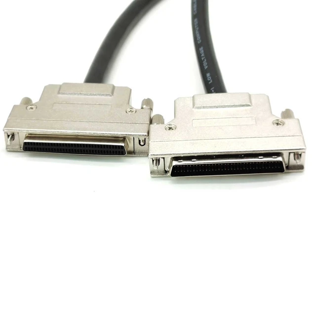 Alt view image 2 of 5 - Aoikknuw SCSI 68Pin Data Extension Cable HPDB 68Pin Male to Female Straight Double Layer Aluminum Foil Shielding Cable for Legacy Servers, Drives, and Scanners AWG28 2Meter