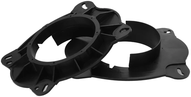 Main image of VekAuto 2 Pcs Speaker Spacer Ring Tweeter Speaker Spacer Adapter for Toyota Camry 2002-2017 Waterproof for 6.5'' ABS Black Front