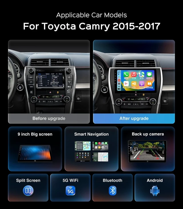 Alt view image 2 of 5 - 4GB+64GB Car Stereo Radio for Toyota Camry 2015 2016 2017