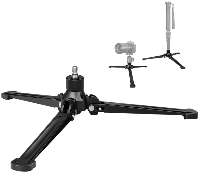 Main image of TONYBOO Monopod Tripod Base, Heavy Duty Aluminum Monopod Support Feet with 3/8-Inch Screw, Foldable Desktop Mini Tripod Stand for DSLR Camera, Stabilizer, Camcorder, Outdoor Photography-TM-5