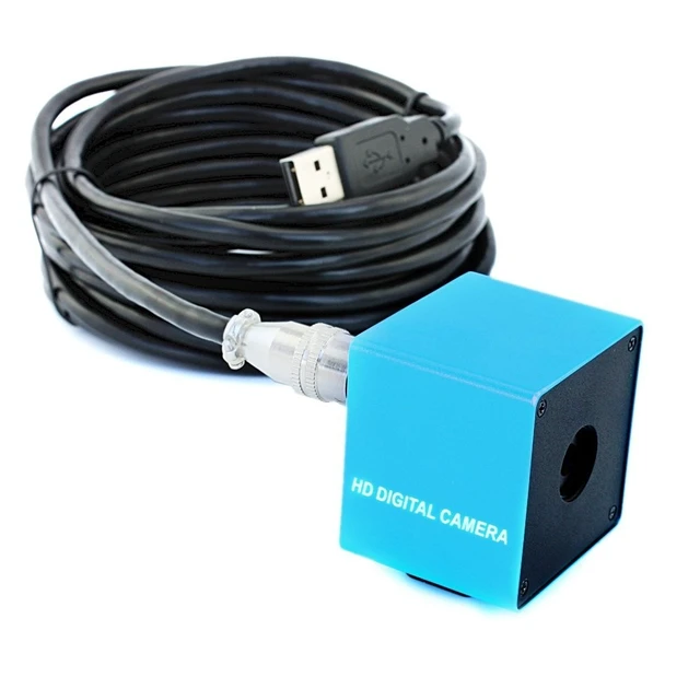 Alt view image 3 of 3 - ELP 60degree Autofocus USB Camera with Aluminum Housing for Video Camera CCTV Micro Mini Webcam for Laptop Desktop PC OV5640 UVC USB2.0 Laser Engraver Lightburn Camera(Blue)
