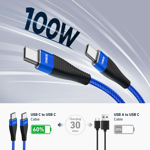 Alt view image 3 of 5 - Extra Long USB C Cord 15FT, 100W USB-C to USB-C Cable Fast Charger USBC