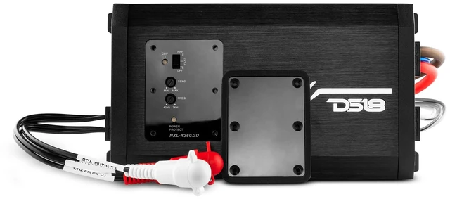 Main image of DS18 NXL-X360.2D 2 Channel Marine Waterproof Amplifier - Class D Full-Range 180 x 2 Watts @ 4-Ohm 1000 Watts Peak - Great for Boats, Motorsports, Motorcycles, and All Elements Applications