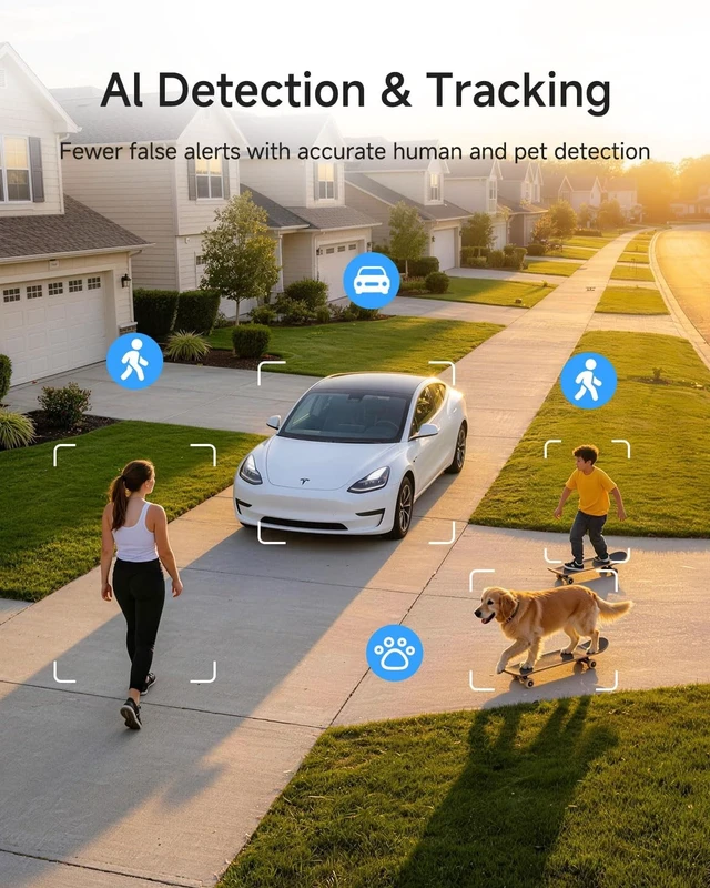 Alt view image 5 of 5 - Noorio 3K Wired Outdoor Security Camera, 5GHz WiFi, 24/7 Recording
