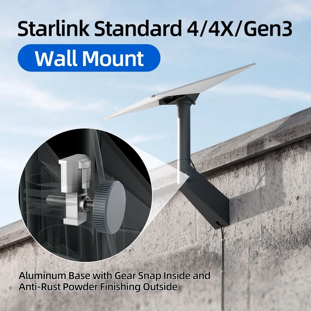 Alt view image 4 of 5 - Starlink Standard 4/4X/Gen3 Wall Mount, OEM Gen 4 Original Mount Aluminum