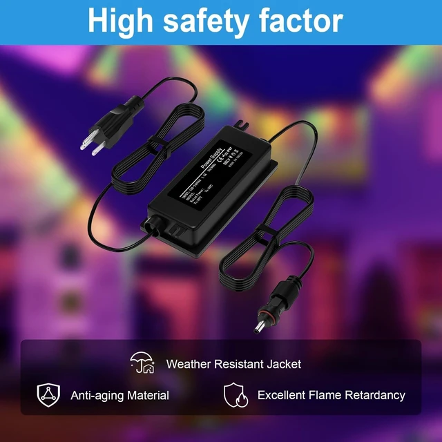 Alt view image 4 of 5 - 36V 2A Power Supply for Govee Permanent Outdoor Lights 2