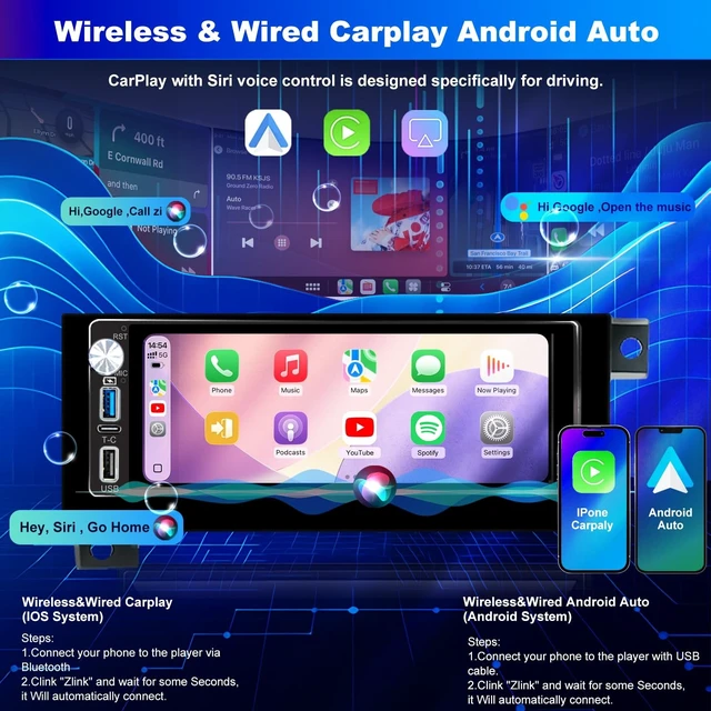 Alt view image 3 of 5 - 64G Car Radio for Dodge Ram 1500 2500 3500 1994-2001,Jeep Wrangler TJ 97-02