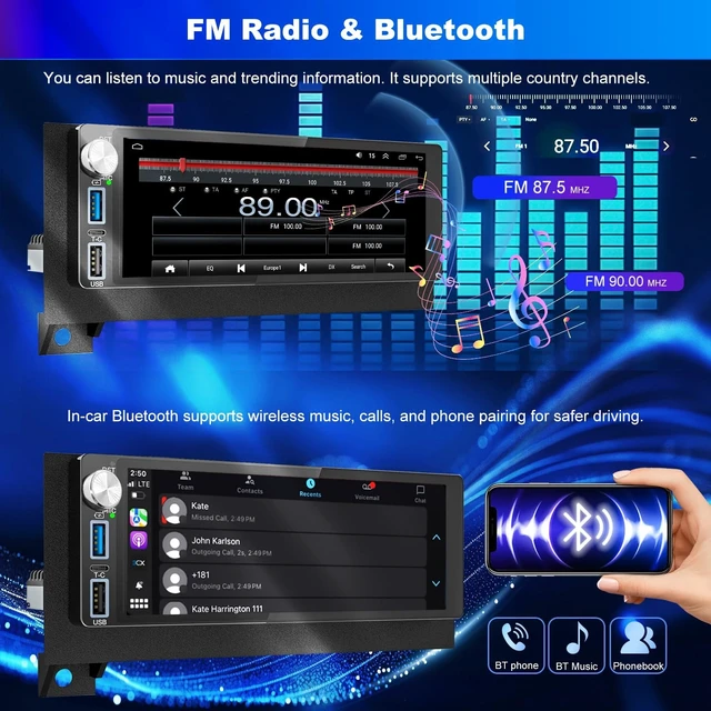 Alt view image 5 of 5 - 64G Car Radio for Dodge Ram 1500 2500 3500 1994-2001,Jeep Wrangler TJ 97-02
