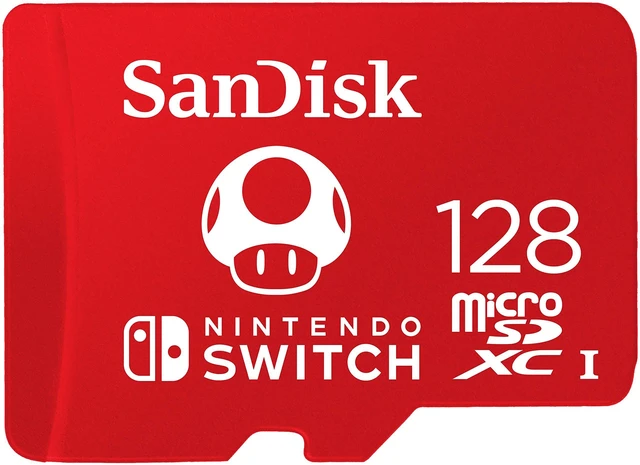 Main image of SANDISK 128GB microSD Card, Super Mario Super Mushroom Edition