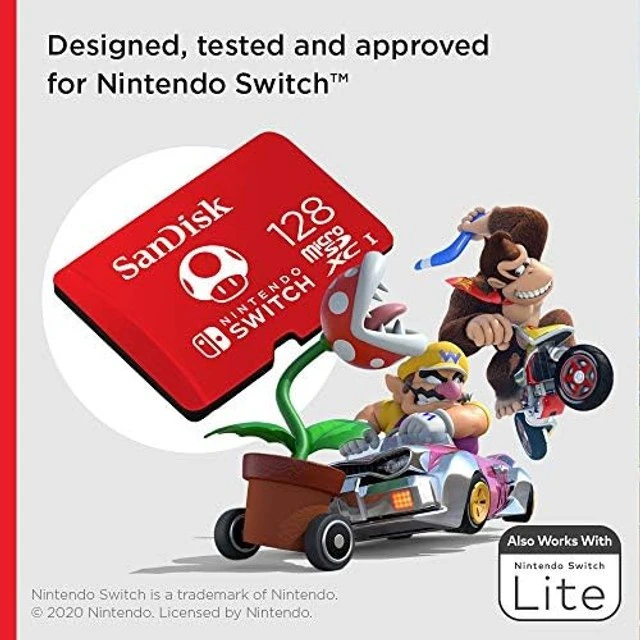 Alt view image 3 of 5 - SANDISK 128GB microSD Card, Super Mario Super Mushroom Edition