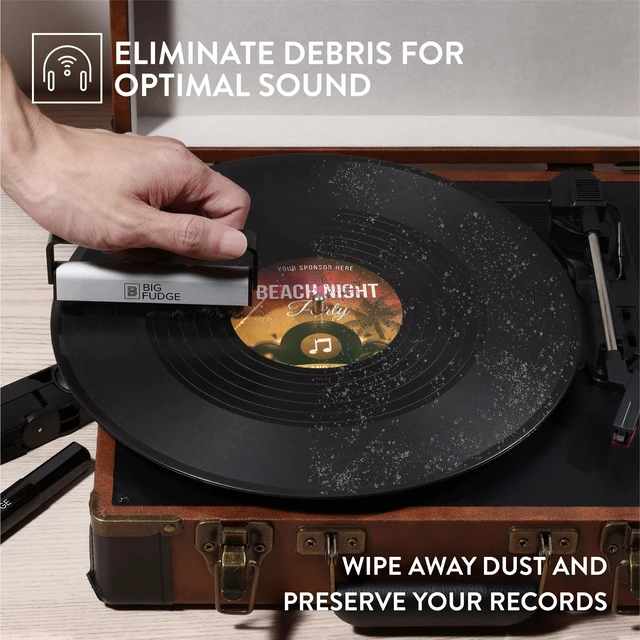 Alt view image 3 of 5 - Big Fudge Complete Vinyl Record Cleaning Kit - 6-in-1 Vinyl Cleaner - incl. Carbon Fiber Brush, Stylus Cleaner, Drying Stand, Microfiber Cloth & Towel - Record Player Accessories