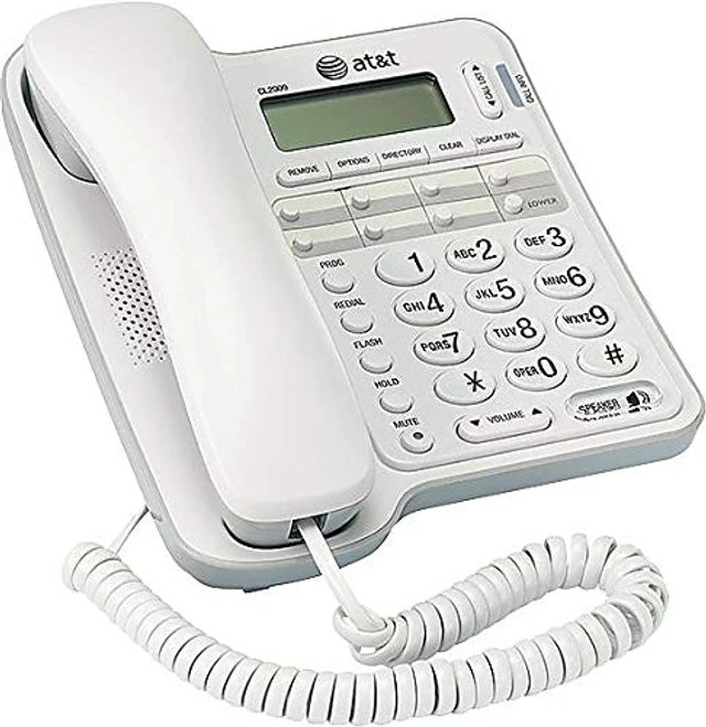 Alt view image 3 of 5 - AT&T CL2909 Corded Speakerphone with Caller ID/Call Waiting, White