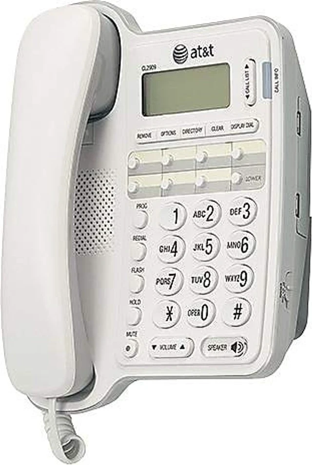 Alt view image 4 of 5 - AT&T CL2909 Corded Speakerphone with Caller ID/Call Waiting, White
