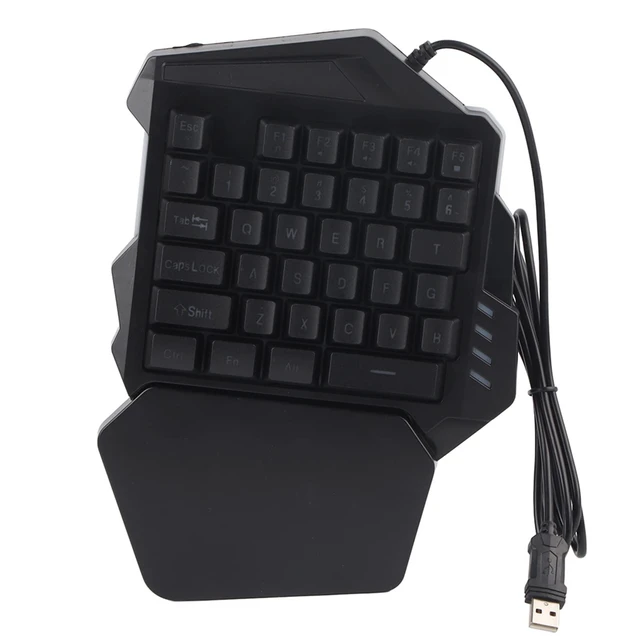 Alt view image 2 of 5 - Single Hand Gaming Keyboard, Compact 35-Key Shortcut Design with FN Function, Ergonomic Keypad for Gamers, Office Workers, Streamers, and Multitasking Professionals