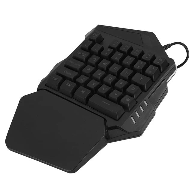 Alt view image 3 of 5 - Single Hand Gaming Keyboard, Compact 35-Key Shortcut Design with FN Function, Ergonomic Keypad for Gamers, Office Workers, Streamers, and Multitasking Professionals